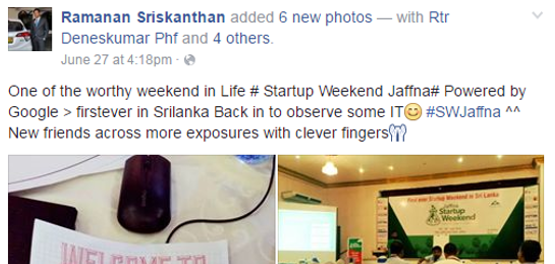 Startup Weekend Jaffna - 2016